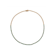 NFQ72599. 14K Solid Gold Diamond and Gemstone Fancy Necklace